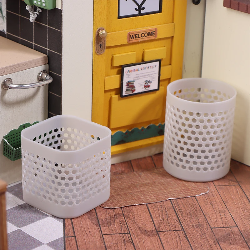 1/12 인형 집 미니 보관 바구니 세탁 바구니 모델 인형 집 가구 장식 인형 집 욕실 액세서리