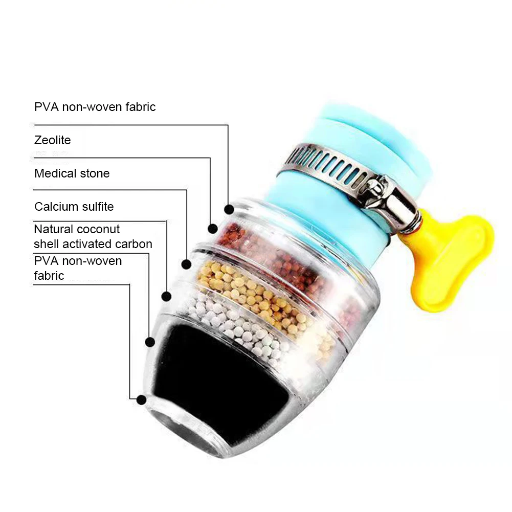 Kitchen Faucet Water Filter Healthy Active Carbon Water Filter Hard Water Softener Kitchen Tap Filter Adapter Home Use