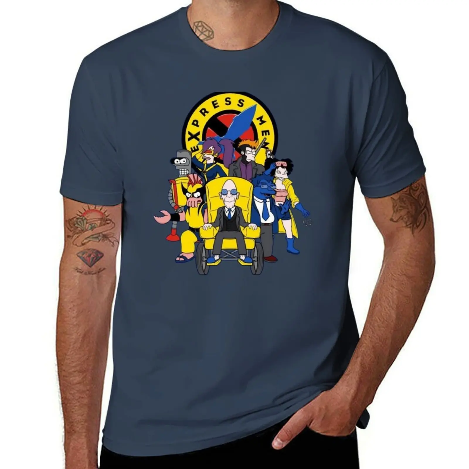 

Expres Men X Men Style Futurama T-Shirt Large Size Casual Tee Shirt