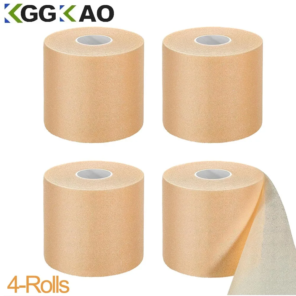 4-Rolls Athletic Pre Bandage Wrap Tape, Foam Underwrap Athletic Tape, Sport Pre wrap Athletic Tape for Hair Ankle Wrists Knees