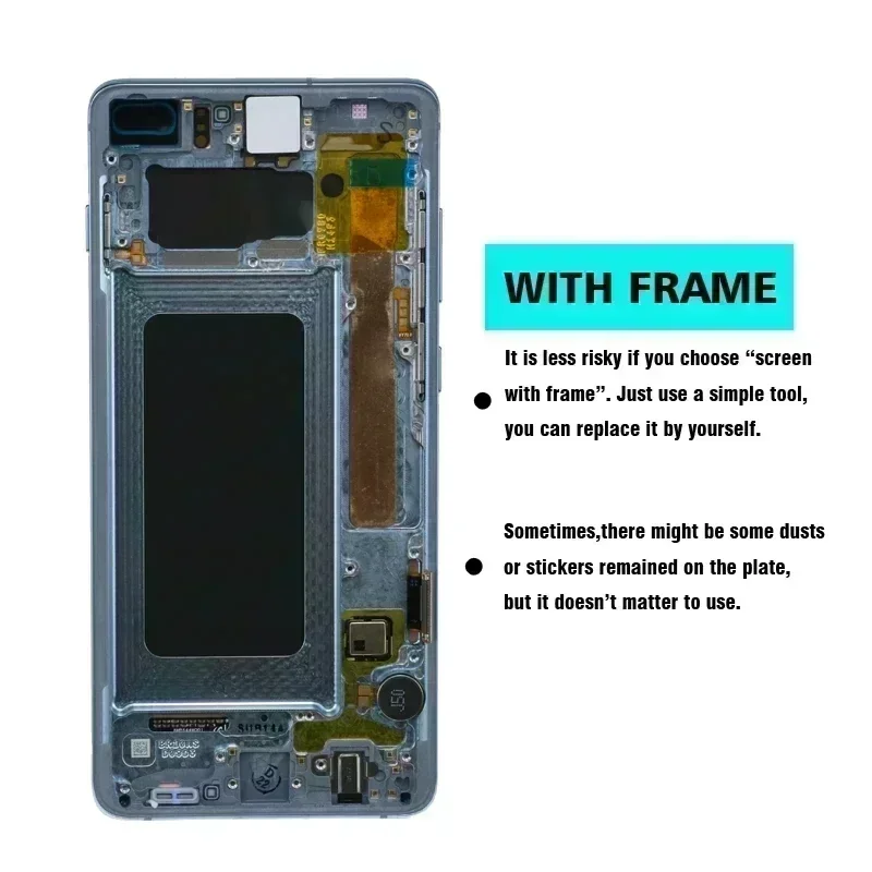 LCD Touch Screen Digitizer Assembly, Samsung Galaxy S10 Plus, G975, G9750, SM-G975F, DS, G975FN, G975U, 100% AMOLED