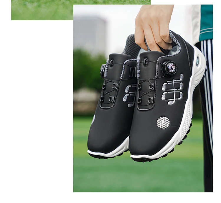 Herren-Golfschuhe für Herbst und Sommer, mit dicken und flexiblen Sohlen, bequem und atmungsaktiv, mit praktischem Twist-Lock-Design, geeignet für den täglichen Freizeitgebrauch, Golf, Outdoor-Sport und andere Aktivitäten – Detail 5