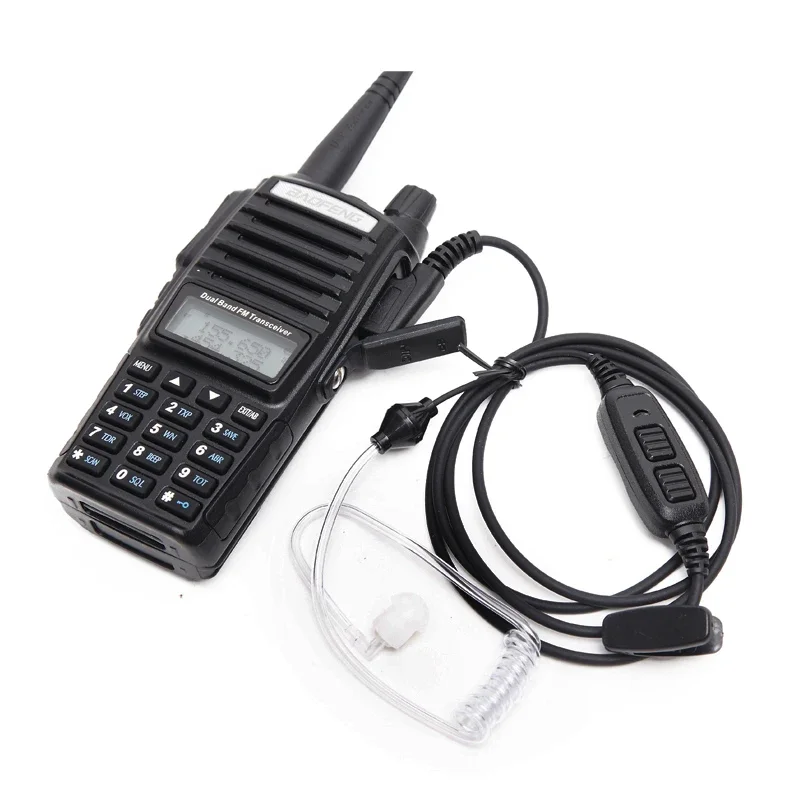 Baofeng Walkie Talkie Radio bidireccional UV-82 Tubo acústico de aire oculto Auriculares PTT duales para BaoFeng UV-82 UV-82HP UV-8HX GT-5TP Plus