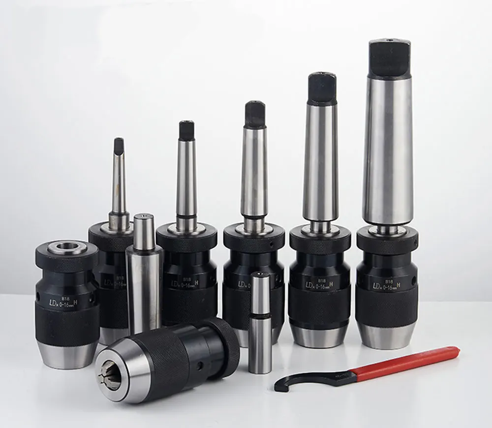 1 Set Morse Cone MT1 MT2 MT3 MT4 C6 C8 C12 C16 C18 R8 Tool Holder  B10 B12 B16 B18 B22 Drill Chuck CNC Self Tighten Drill Chuck