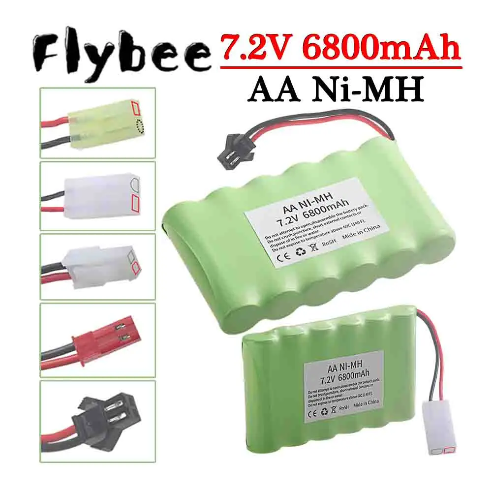 

NiMH AA Battery 7.2V 6800mAh For Rc toys Cars Tanks Robots Upgraded 3000mah Batteries Pack For Rc Boat 7.2V Rechargeable Battery