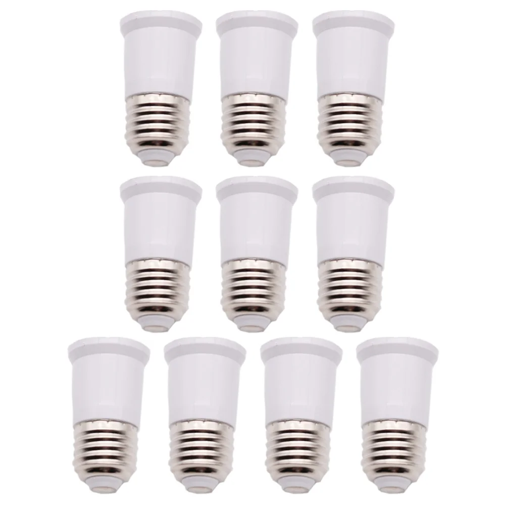 

10 Pcs Lampholder Converter Light Bulb E27 Socket Extender Accessories Plastic Extensions