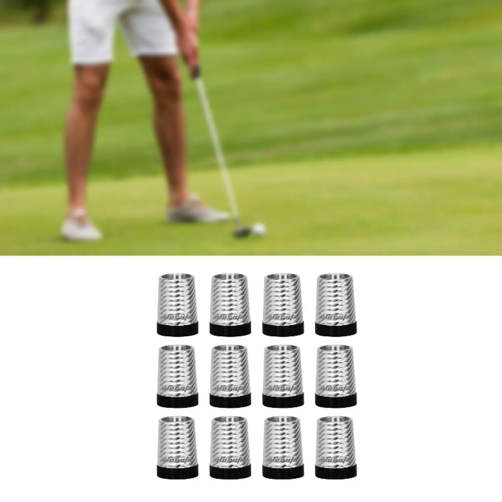 

12Pcs Golf Iron Ferrules Golf Club Shaft Ferrules for Iron Wedge Premium Golf Accessories End Caps Covers for Outdoor Golfer