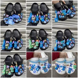 New 3D Cute Cartoon Stitch DIY Decorative Shoe Buckle Charms Boys' Summer Fashion Clogs Sandal Buckle Gift