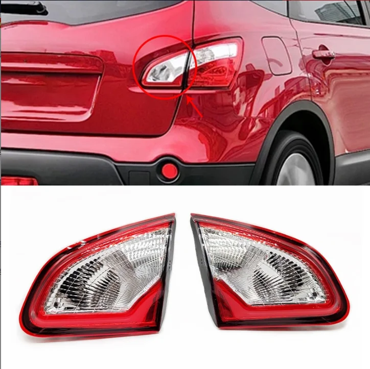 Rear Tail Light Assembly Compatible With Nissan Qashqai 2008-2015 European Version, Rear Brake Tail Lamp Cover, Auto Replacement