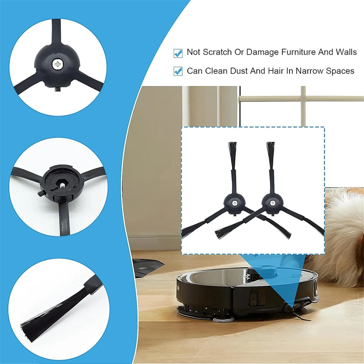 Para Roborock Qrevo Master aspiradora Cepillo Lateral principal filtro HEPA paño de mopa bolsas de polvo piezas de repuesto