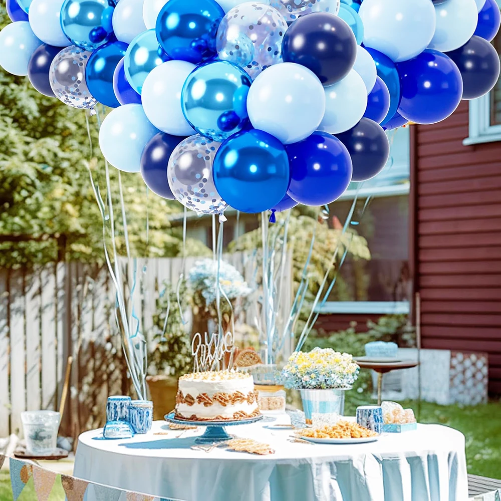 5/10/12/18 بوصة معدنية الساخن الوردي بالونات معدنية الأزرق الذهب بالون الزفاف الذكرى حفلة عيد ميلاد استحمام الطفل ديكور Globos