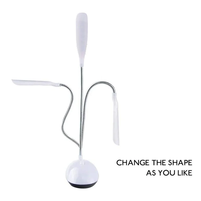 

A19F-3X Light LED Desk Lamp 360 Degree Rotating Eye Protection Kids Student Reading Light LED Desk Lamp For Home ,White