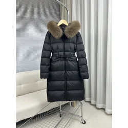 2024 Winter New Women's Down Jacket Commuting Warm Hoodie Slim Fit Goose Down Parkas