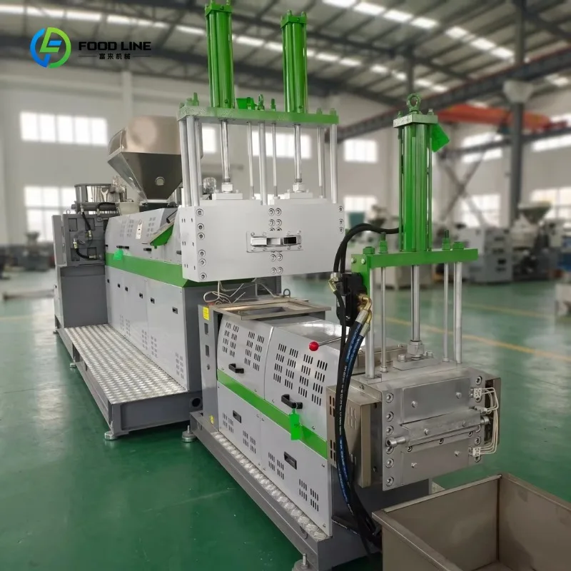 High Capacity Single Screw Granulating Line PP LDPE Hard Plastic Scraps Recycling Extruder Machine Vending Sale Support Custom