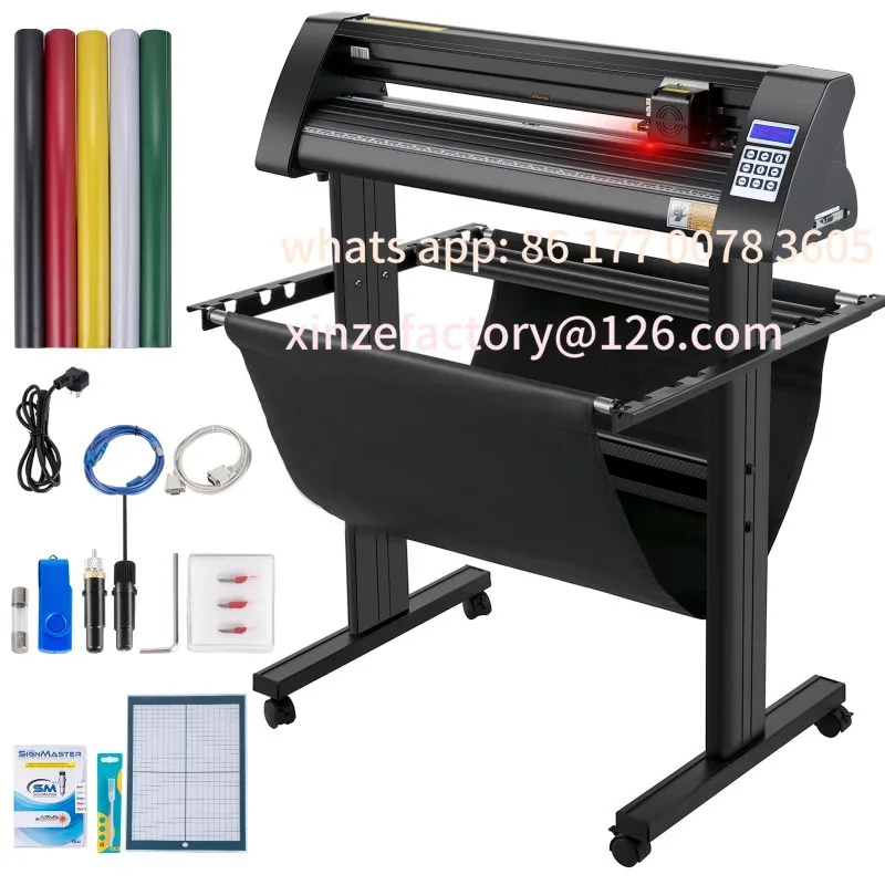 

Customizable 28/34/53 Inch Semi-Automatic Vinyl Cutter Plotter Cutting Printer Floor Stand 3 Blades LCD Display SIGNMASTER
