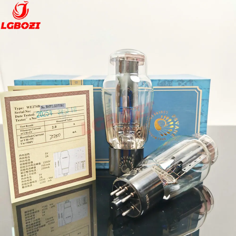 

PSVANE WE274B Vacuum Tube Rectifier Tube 1:1 Replica Western Electric 274B Replace GZ34 5U4G 5AR4 for Hifi Amplifier Audio