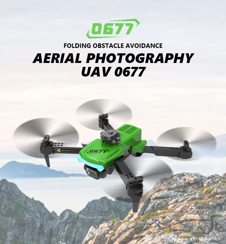 

CONUSEA 0677 RC Drone Quadcopter 4K Single Camera HD WIFI FPV Height Hold Foldable Quadcopter Dron Rc Aircraft Drone Christmas