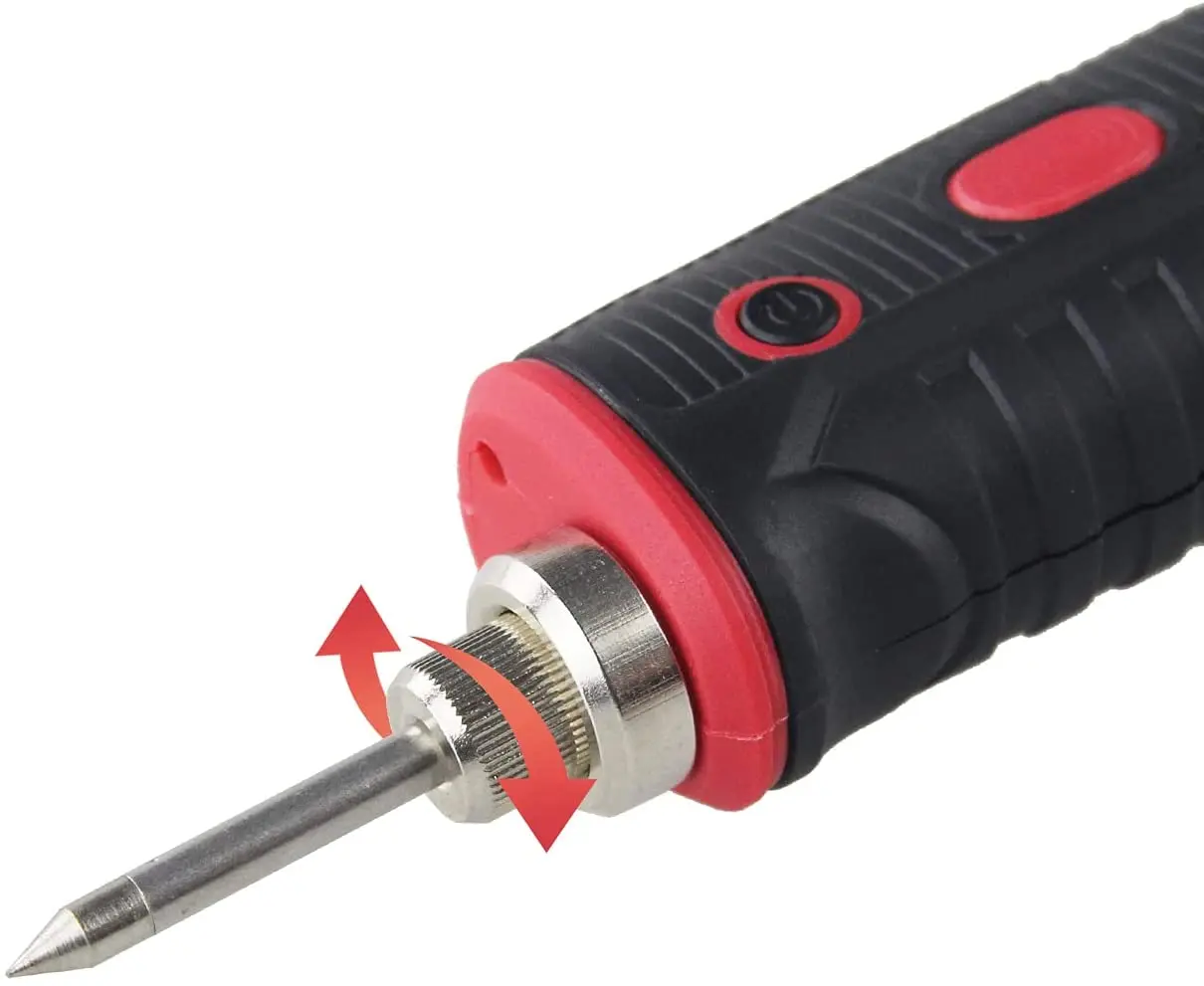 Suitable for usb soldering iron head E10 interface battery soldering iron soldering iron head threaded soldering iron head