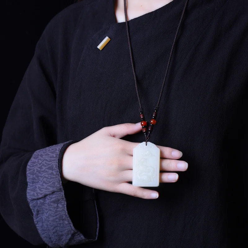 Three Rams Bring Natural Hetian White Jade Zodiac Sign Of Sheep Pendant Birth Buddha