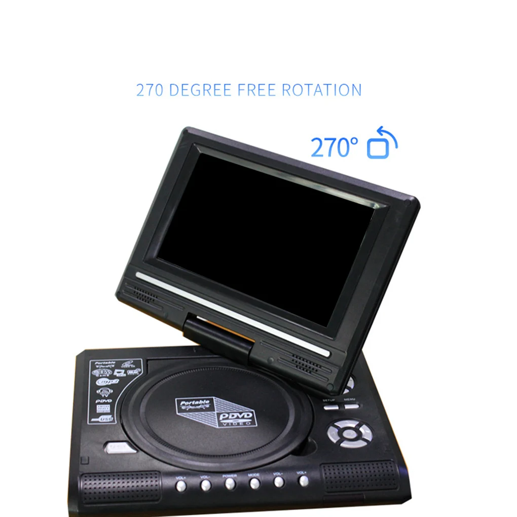 DVD Player 7 8 inch CD Players 270 Degree Rotation Screen with Remote Control Travel Home Car Radio Device