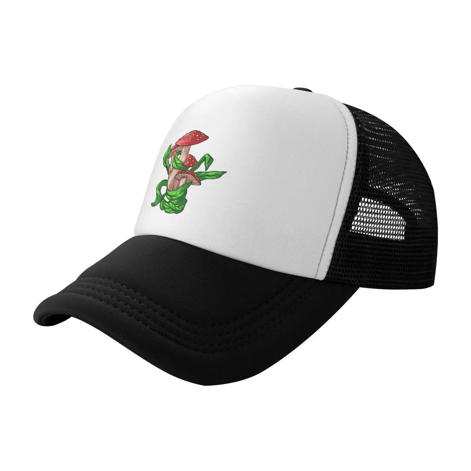 

Running Comic Weed Leaves Mushroom Baseball Hat Breathable Adult Mesh Hat Travelling Sun Protection Casquette For Men Women