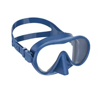 Máscara de buceo sin marco ajustable Scuba HD panorámica vista ultraancha vidrio templado snorkel gafas de natación para adultos jóvenes