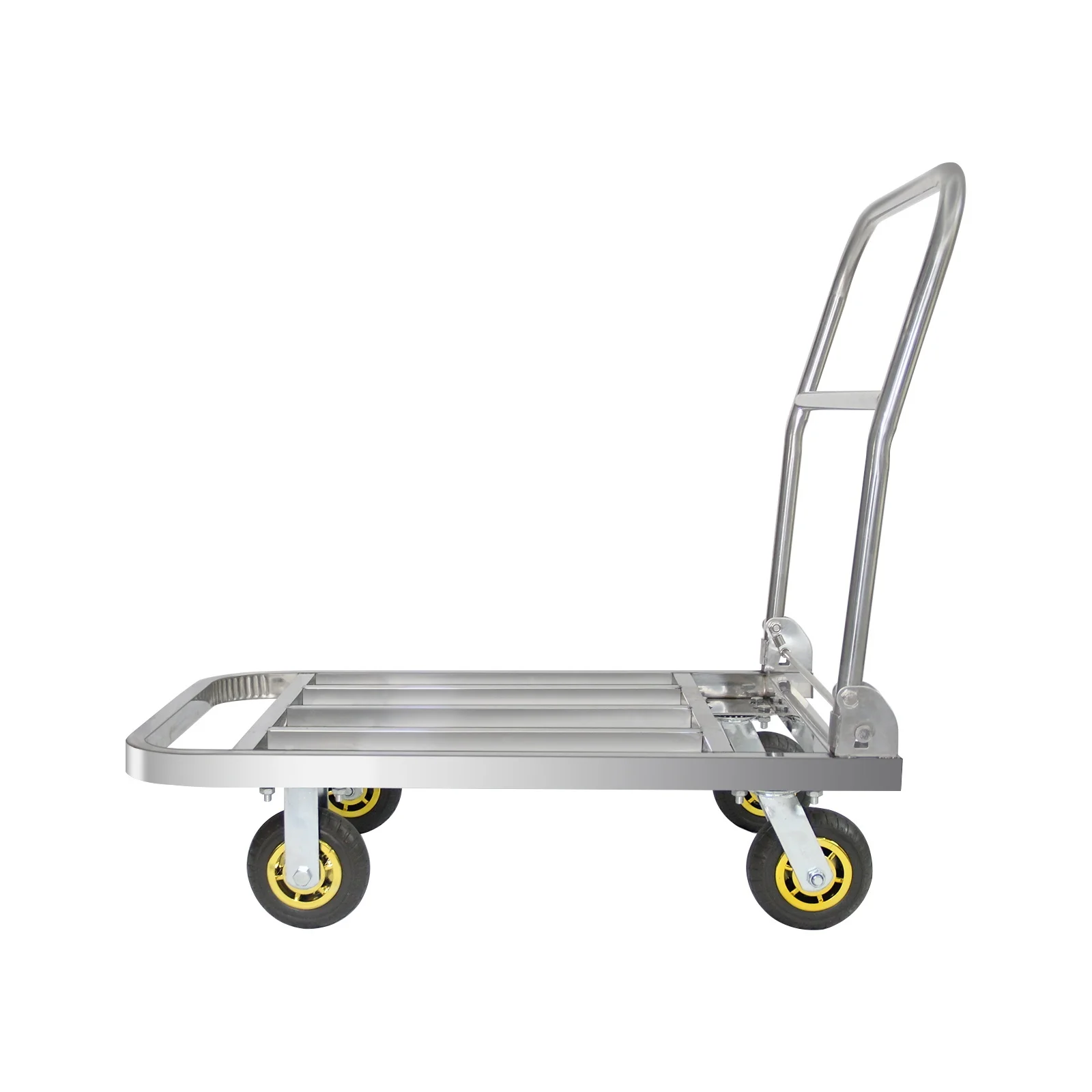 Imagem -05 - Stainless Steel Plataforma Hand Carts Square Tube Trolleys Wheels Capacidade 400kg