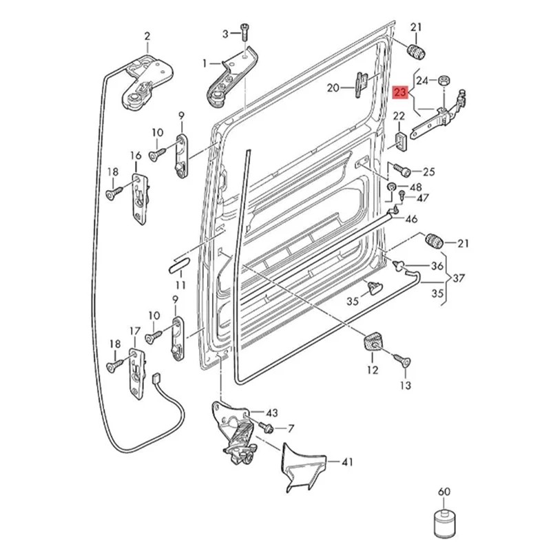 

B07A-1 пара электрических шарниров для раздвижных дверей 7E084335A 7E084336A для VW T5 T6 Multivan V VI Transporter Bus 2003-2025 раздвижной ролик