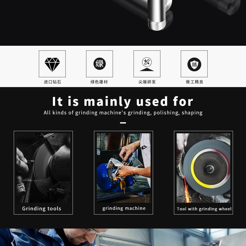 Brand New High Quality New Practical Useful Handheld Grinding Wheel Dressing Tool Silver Wheel Diamond Brand New