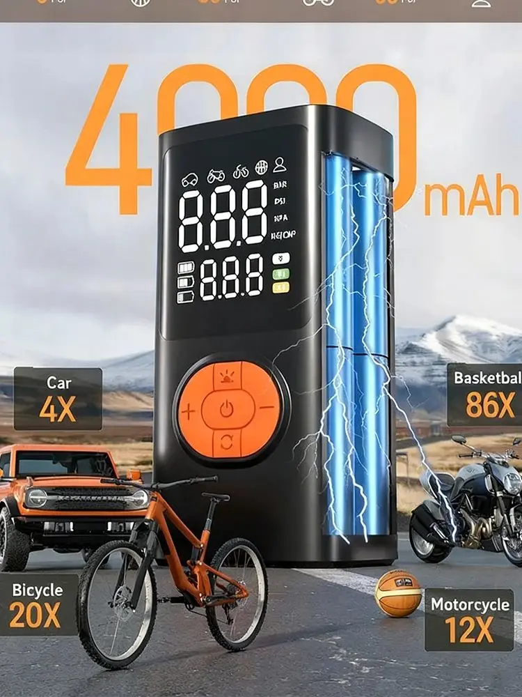 AliExpress HELLOLEIBOO Portable Car Air Pump Wireless Electric Tire Inflator Digital Display Tire Inflator For Car Motorcycle Bicycle Air Compressor