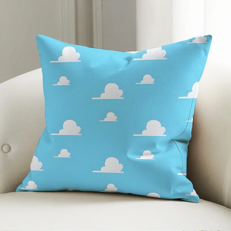 Poszewka na poduszkę Blue Cloud Minimalistyczny wzór Dekoracyjna poduszka na sofę do sypialni Dekoracja domu Prezent