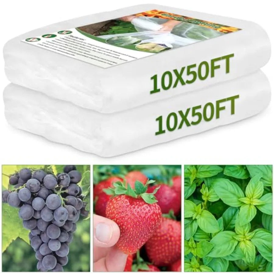 

Garden Netting 10x50FT 2 Pack Ultra Fine Mesh, Insect Barrier Bird Netting for Garden Protection, Insect Bug Netting Garden Net