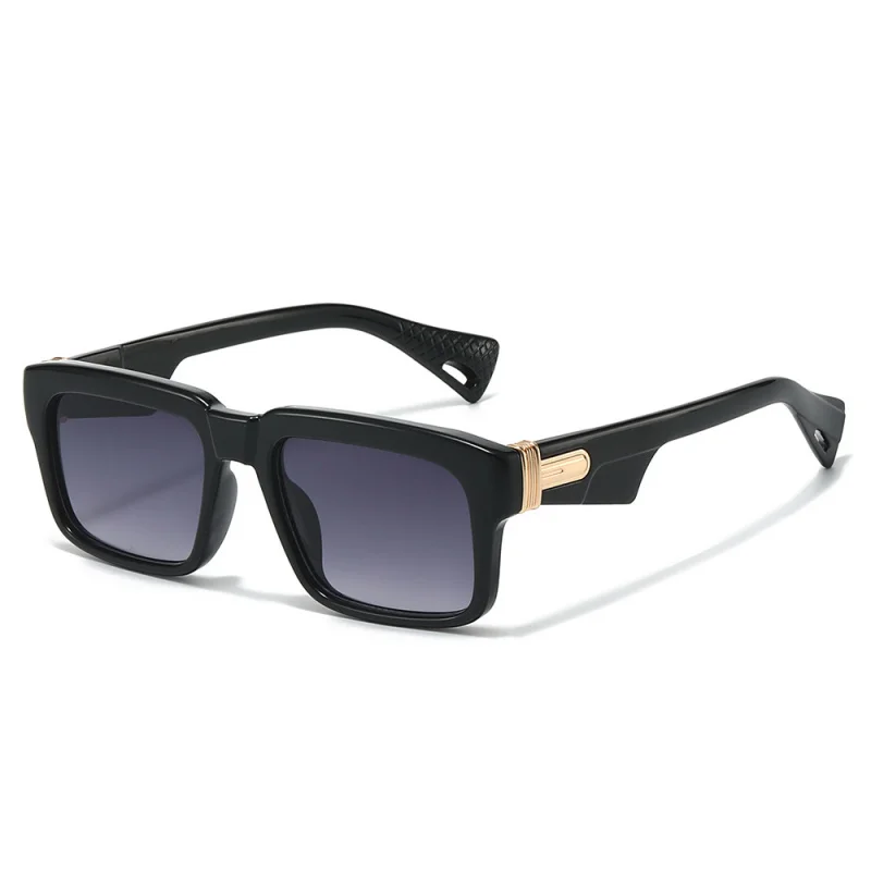Fashion Square Sunglasses Men Women Brand Designer Rectangle Metal Decoration UV400 Female Shades Oculos
