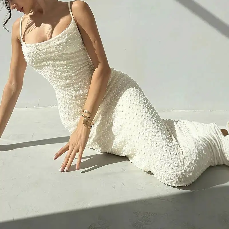 Moda slash neck oco magro bodycon primavera verão sem mangas alças longo feminino sólido lado split boho vestido mujer