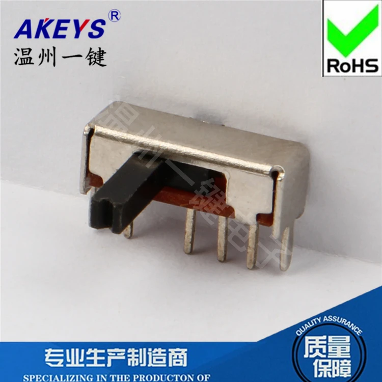 10Pcs SK-13D07 1P3T Horizontal Toggle Switch Sliding Switch Single Row 4-Pin 3-Gear Handle Height 3/4/5/6/7mm