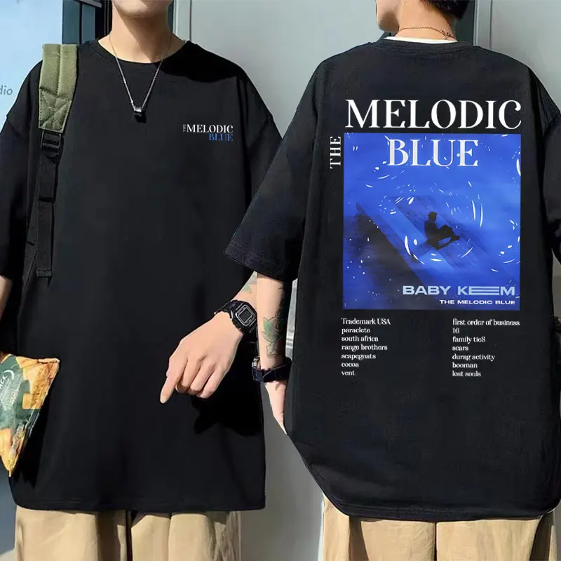 

Rapper Baby Keem The Melodic Blue Graphic T-shirts Men Women Hip Hop Oversized Tshirt Men's 100% Cotton T Shirts Male Streetwear