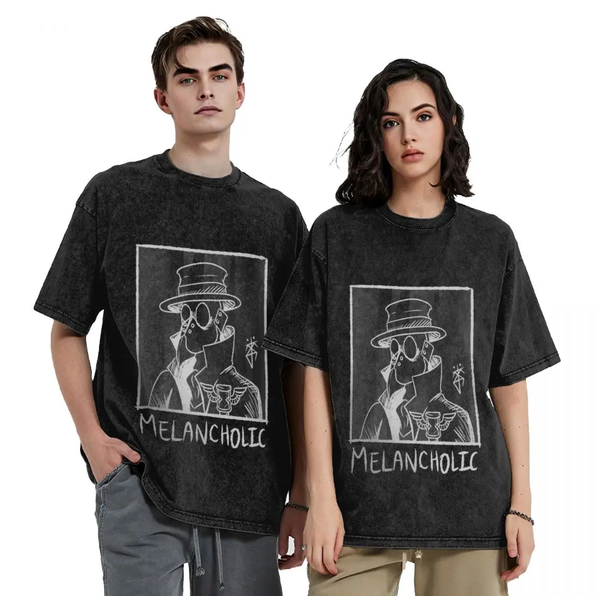 

Plague Doctor Moods - Melancholic T-Shirt funny meme t-shirts summer tops quick drying vintage anime shirt t shirts for men pack