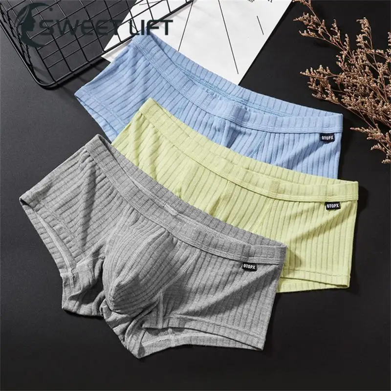 Boxershorts einlagig bequeme Passform u konvexe Boxer hose Tanga Boxer höschen Männer sexy Unterwäsche atmungsaktive Unterwäsche