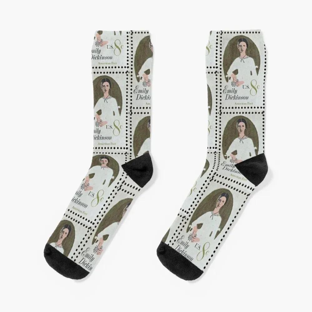 

Emily Dickinson stamp 8c. Socks sports stockings Novelties warm winter Heating sock Socks Woman Men's