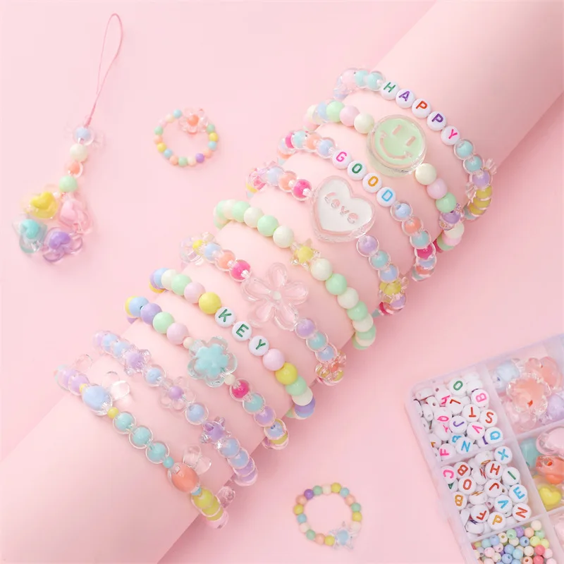 600pcs/lot Candy Bead Series Box Candy Paradise Unique Loose Bead Handmade DIY Jewelry Bracelet Earring Accessories