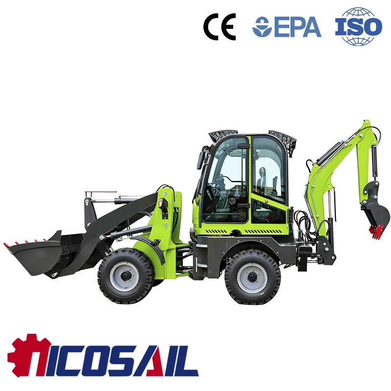 

Nicosail CE Certified Backhoe Loader Euro 5 Emission Heavy Duty Hydraulic Machinery for Construction Agricultural Use Europe