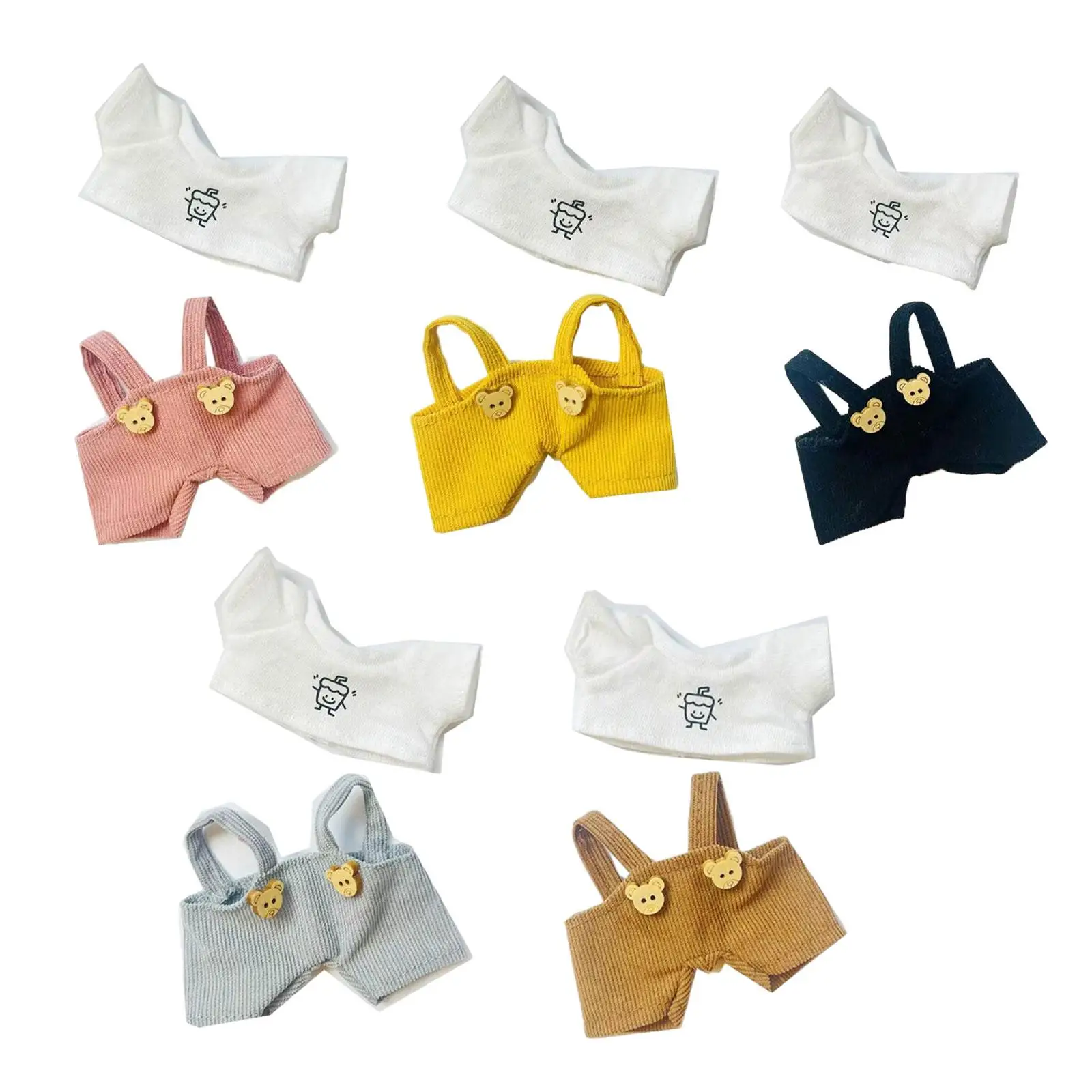 

Одежда для кукол 15 см, модные брюки на подтяжках, комплект футболок, очаровательный комплект одежды для кукол для мальчиков, куклы