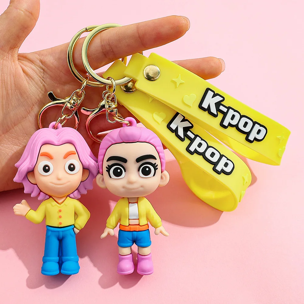 

Kpop Demon Hunters Keychain Cute New Bag charms Desktop Ornament Accessory Car Decor Couple & Family Keychain Gift