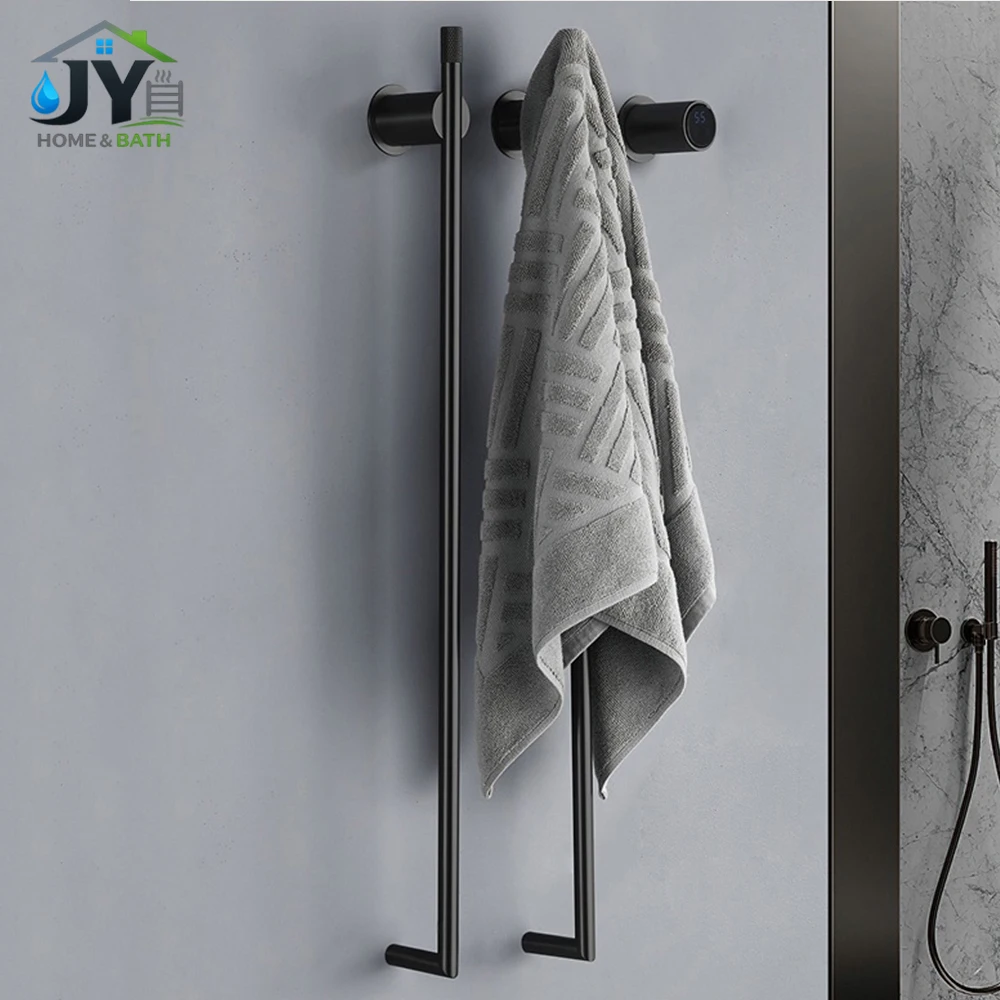 Modern Stianless Steel Bathroom Electric Towel Rack Heated Towel Rail Timer Towel Warmer Energy Saving Bathroom Towel Radiator