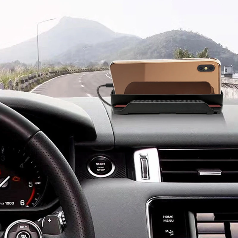 Car Dashboard Phone Holder With Parking Phone Number Luminous Board For Iphone Universal Phone Stand Truck Vehicles Champignon