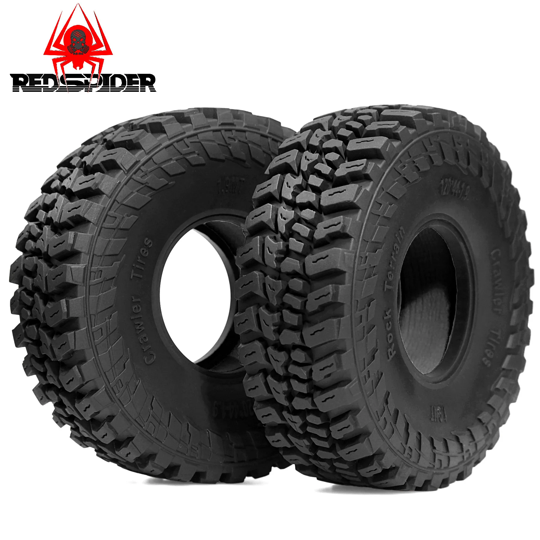

Crawler Tires 4pcs 1.9'' RC with Dual-Stage EVA Foam Inserts - Compatible with TRX4/TRX6 Axial SCX10 - 1/10 Scale Upgrade Set
