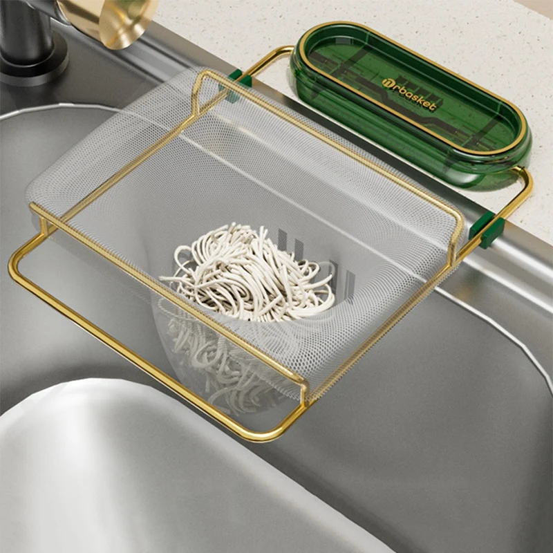 Kitchen Disposable Filter Net Garbage Drain Rack Leftovers Household Drainer Sink Filter Rack