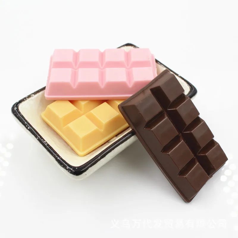 1Pcs Simulation Chocolate Block Model PVC Fake Food Artificial Snack Candy Kids Kitchen Toys DIY Plastic Craft Decor Photo Props