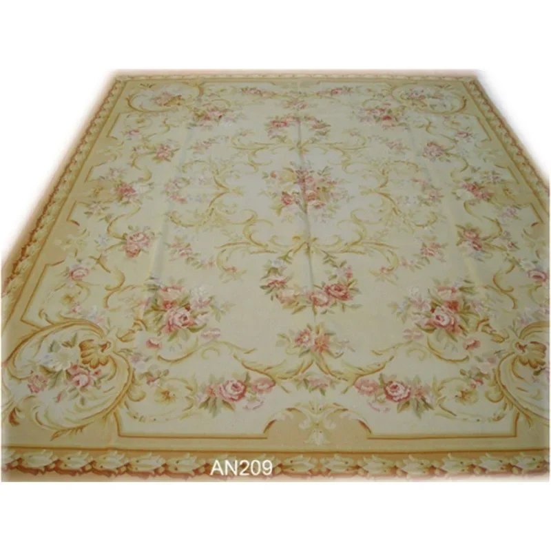 Palace carpet, handmade wool embroidery craft classical style bedroom long carpet