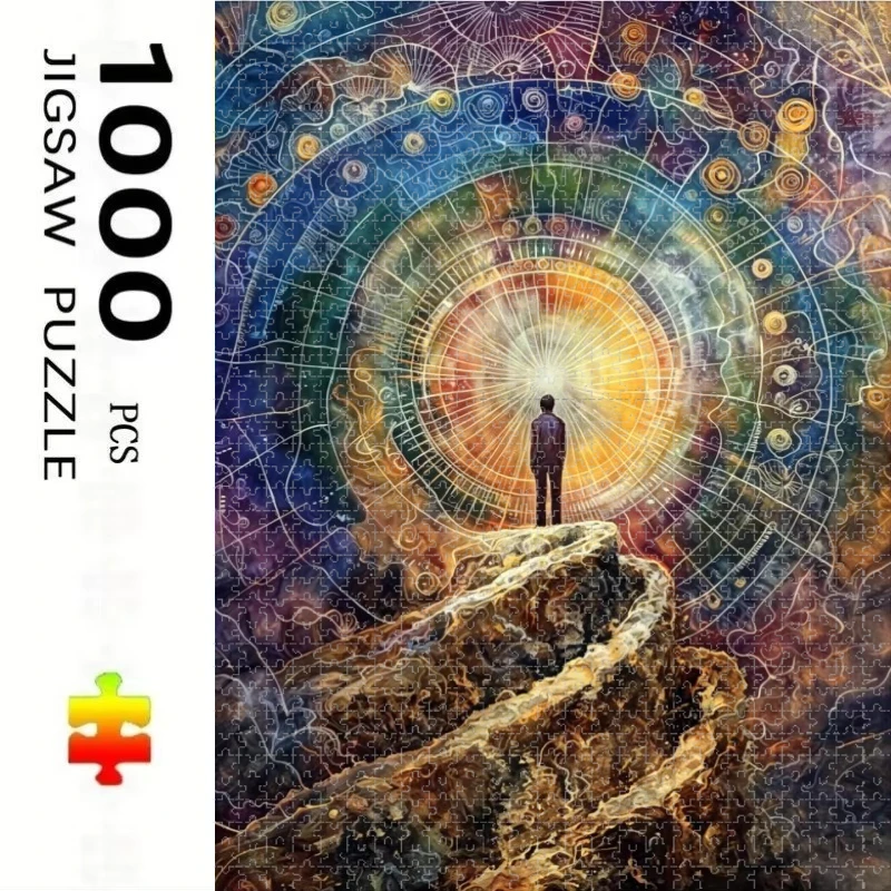 500/1000 Piece Mystic Cosmic Mandala Jigsaw Puzzle Home Decor Adults Puzzle Games Family Fun Puzzles Educational Toys for Adults